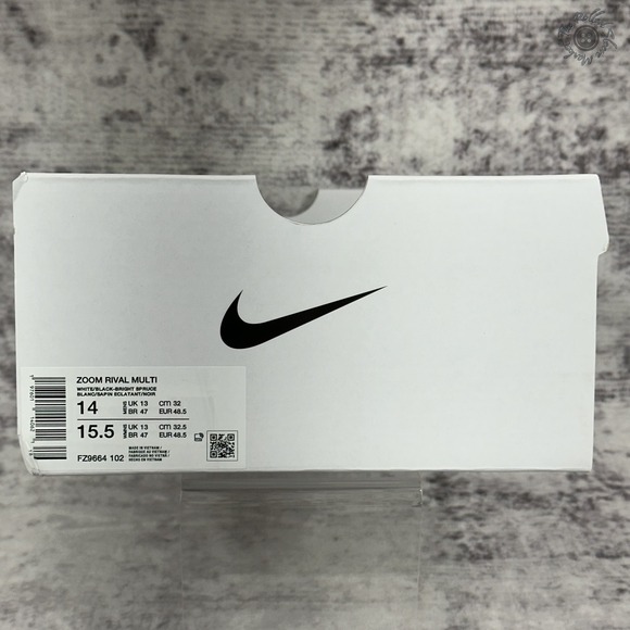 NIB No Lid‎ Nike Zoom Rival Multi Track Spikes White Black Men\'s 14 FZ9664-102 main image 4